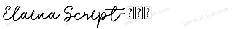 Elaina Script字体转换